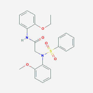 molecular formula C23H24N2O5S B411526 N-(2-ethoxyphenyl)-2-[2-methoxy(phenylsulfonyl)anilino]acetamide 