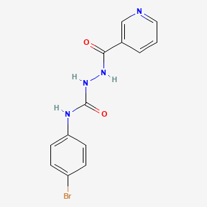 molecular formula C13H11BrN4O2 B4115270 N-(4-bromophenyl)-2-(3-pyridinylcarbonyl)hydrazinecarboxamide 