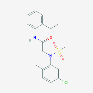 2-[5-chloro-2-methyl(methylsulfonyl)anilino]-N-(2-ethylphenyl)acetamide