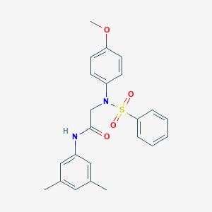 molecular formula C23H24N2O4S B411531 N-(3,5-dimethylphenyl)-2-[4-methoxy(phenylsulfonyl)anilino]acetamide 