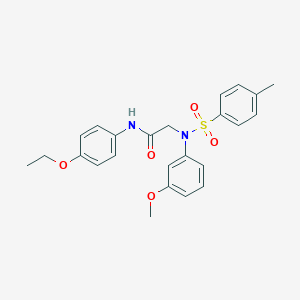 N-(4-ethoxyphenyl)-2-{3-methoxy[(4-methylphenyl)sulfonyl]anilino}acetamide