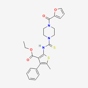 molecular formula C24H25N3O4S2 B4115323 ethyl 2-({[4-(2-furoyl)-1-piperazinyl]carbonothioyl}amino)-5-methyl-4-phenyl-3-thiophenecarboxylate 