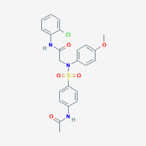 2-({[4-(acetylamino)phenyl]sulfonyl}-4-methoxyanilino)-N-(2-chlorophenyl)acetamide