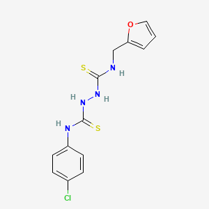 molecular formula C13H13ClN4OS2 B4115397 N-(4-chlorophenyl)-N'-(2-furylmethyl)-1,2-hydrazinedicarbothioamide 