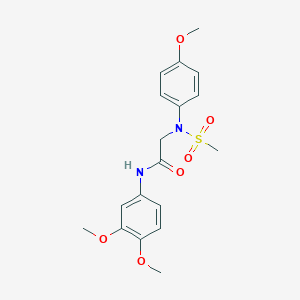 N-(3,4-dimethoxyphenyl)-2-[4-methoxy(methylsulfonyl)anilino]acetamide