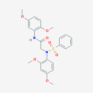 molecular formula C24H26N2O7S B411541 N-(2,5-dimethoxyphenyl)-2-[2,4-dimethoxy(phenylsulfonyl)anilino]acetamide 