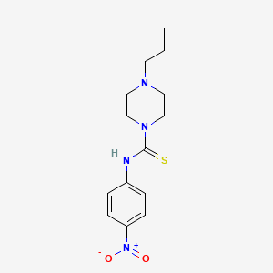 molecular formula C14H20N4O2S B4115432 N-(4-nitrophenyl)-4-propyl-1-piperazinecarbothioamide 