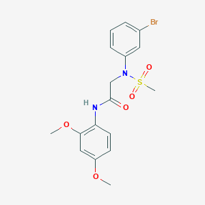 molecular formula C17H19BrN2O5S B411544 2-[3-bromo(methylsulfonyl)anilino]-N-(2,4-dimethoxyphenyl)acetamide 