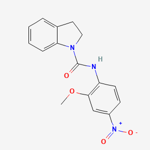 molecular formula C16H15N3O4 B4115447 N-(2-methoxy-4-nitrophenyl)-1-indolinecarboxamide 
