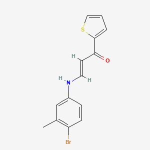 molecular formula C14H12BrNOS B4115459 3-[(4-bromo-3-methylphenyl)amino]-1-(2-thienyl)-2-propen-1-one 