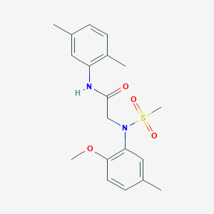 molecular formula C19H24N2O4S B411548 N-(2,5-dimethylphenyl)-N~2~-(2-methoxy-5-methylphenyl)-N~2~-(methylsulfonyl)glycinamide 