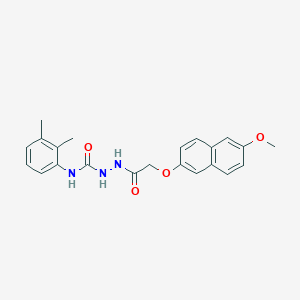 molecular formula C22H23N3O4 B4115494 N-(2,3-dimethylphenyl)-2-{[(6-methoxy-2-naphthyl)oxy]acetyl}hydrazinecarboxamide 