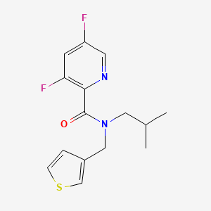 molecular formula C15H16F2N2OS B4115521 3,5-difluoro-N-isobutyl-N-(3-thienylmethyl)pyridine-2-carboxamide 