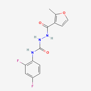 molecular formula C13H11F2N3O3 B4115532 N-(2,4-difluorophenyl)-2-(2-methyl-3-furoyl)hydrazinecarboxamide 