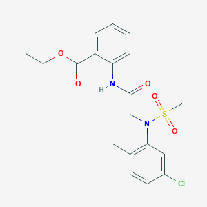 Ethyl 2-({[5-chloro-2-methyl(methylsulfonyl)anilino]acetyl}amino)benzoate