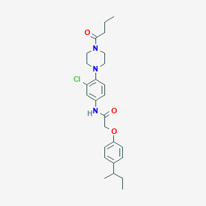 molecular formula C26H34ClN3O3 B4115557 2-(4-sec-butylphenoxy)-N-[4-(4-butyryl-1-piperazinyl)-3-chlorophenyl]acetamide 