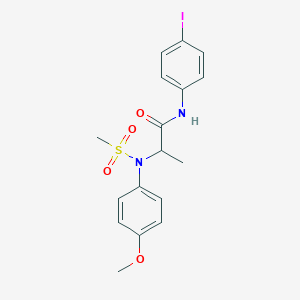 N-(4-iodophenyl)-2-[4-methoxy(methylsulfonyl)anilino]propanamide