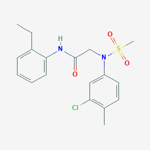 molecular formula C18H21ClN2O3S B411558 2-[3-chloro-4-methyl(methylsulfonyl)anilino]-N-(2-ethylphenyl)acetamide 