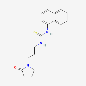 molecular formula C18H21N3OS B4115583 N-1-naphthyl-N'-[3-(2-oxo-1-pyrrolidinyl)propyl]thiourea 