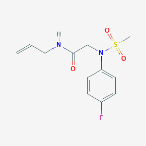N~2~-(4-fluorophenyl)-N~2~-(methylsulfonyl)-N-prop-2-en-1-ylglycinamide