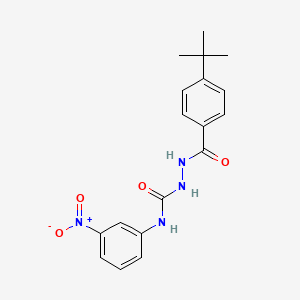 molecular formula C18H20N4O4 B4115623 2-(4-tert-butylbenzoyl)-N-(3-nitrophenyl)hydrazinecarboxamide 