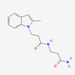molecular formula C15H19N3O2 B4115633 N-(3-amino-3-oxopropyl)-3-(2-methyl-1H-indol-1-yl)propanamide 