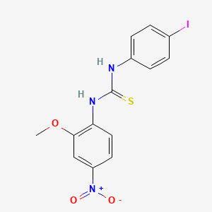 molecular formula C14H12IN3O3S B4115638 N-(4-iodophenyl)-N'-(2-methoxy-4-nitrophenyl)thiourea 