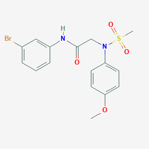 N-(3-bromophenyl)-2-[4-methoxy(methylsulfonyl)anilino]acetamide