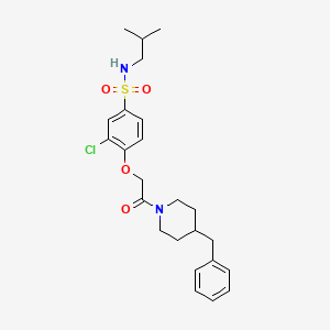 molecular formula C24H31ClN2O4S B4115660 4-[2-(4-benzyl-1-piperidinyl)-2-oxoethoxy]-3-chloro-N-isobutylbenzenesulfonamide 