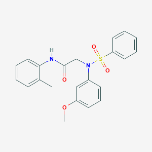2-[3-methoxy(phenylsulfonyl)anilino]-N-(2-methylphenyl)acetamide