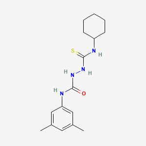 molecular formula C16H24N4OS B4115683 2-[(cyclohexylamino)carbonothioyl]-N-(3,5-dimethylphenyl)hydrazinecarboxamide 