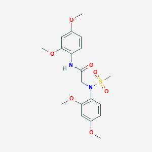 molecular formula C19H24N2O7S B411569 2-(2,4-dimethoxy-N-methylsulfonylanilino)-N-(2,4-dimethoxyphenyl)acetamide 