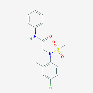 2-[4-chloro-2-methyl(methylsulfonyl)anilino]-N-phenylacetamide