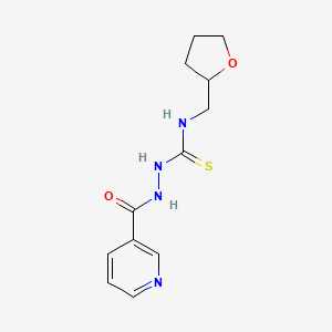 molecular formula C12H16N4O2S B4115725 2-(3-pyridinylcarbonyl)-N-(tetrahydro-2-furanylmethyl)hydrazinecarbothioamide 