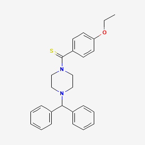 1-(diphenylmethyl)-4-[(4-ethoxyphenyl)carbonothioyl]piperazine