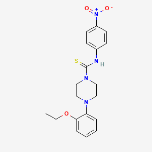 molecular formula C19H22N4O3S B4115758 4-(2-ethoxyphenyl)-N-(4-nitrophenyl)-1-piperazinecarbothioamide 