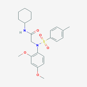 N-cyclohexyl-2-{2,4-dimethoxy[(4-methylphenyl)sulfonyl]anilino}acetamide