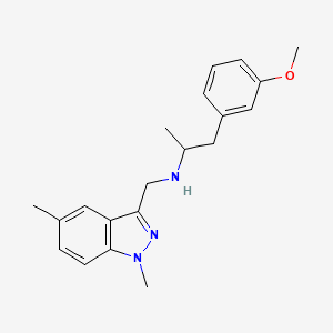molecular formula C20H25N3O B4115770 N-[(1,5-dimethyl-1H-indazol-3-yl)methyl]-1-(3-methoxyphenyl)propan-2-amine 