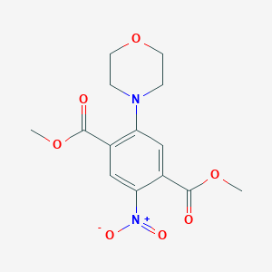 molecular formula C14H16N2O7 B4115790 dimethyl 2-(4-morpholinyl)-5-nitroterephthalate 
