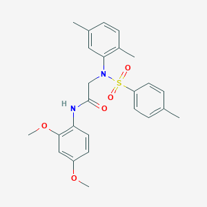 N-(2,4-dimethoxyphenyl)-2-{2,5-dimethyl[(4-methylphenyl)sulfonyl]anilino}acetamide