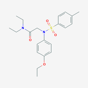 molecular formula C21H28N2O4S B411583 2-{4-ethoxy[(4-methylphenyl)sulfonyl]anilino}-N,N-diethylacetamide 