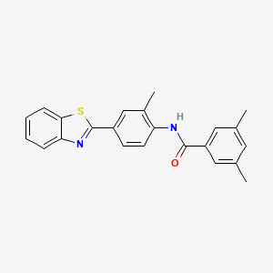 molecular formula C23H20N2OS B4115832 N-[4-(1,3-benzothiazol-2-yl)-2-methylphenyl]-3,5-dimethylbenzamide 