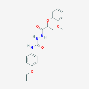 molecular formula C19H23N3O5 B4115844 N-(4-ethoxyphenyl)-2-[2-(2-methoxyphenoxy)propanoyl]hydrazinecarboxamide 