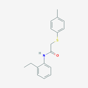 molecular formula C17H19NOS B411585 N-(2-ethylphenyl)-2-[(4-methylphenyl)sulfanyl]acetamide 