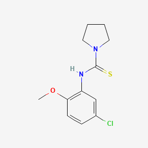 molecular formula C12H15ClN2OS B4115877 N-(5-chloro-2-methoxyphenyl)-1-pyrrolidinecarbothioamide 