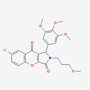 molecular formula C24H24ClNO7 B4115885 7-chloro-2-(3-methoxypropyl)-1-(3,4,5-trimethoxyphenyl)-1,2-dihydrochromeno[2,3-c]pyrrole-3,9-dione 