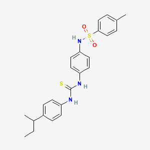 molecular formula C24H27N3O2S2 B4115888 N-[4-({[(4-sec-butylphenyl)amino]carbonothioyl}amino)phenyl]-4-methylbenzenesulfonamide 