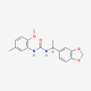 molecular formula C18H20N2O4 B4115894 N-[1-(1,3-benzodioxol-5-yl)ethyl]-N'-(2-methoxy-5-methylphenyl)urea 