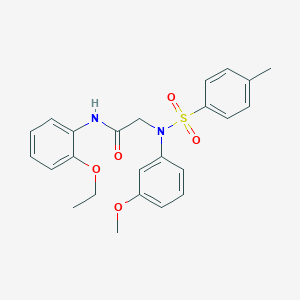 molecular formula C24H26N2O5S B411591 N-(2-ethoxyphenyl)-2-{3-methoxy[(4-methylphenyl)sulfonyl]anilino}acetamide 