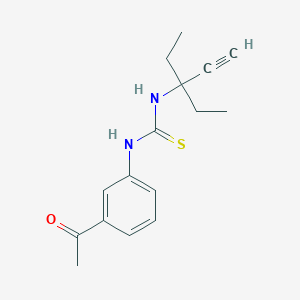 molecular formula C16H20N2OS B4115958 N-(3-acetylphenyl)-N'-(1,1-diethyl-2-propyn-1-yl)thiourea 